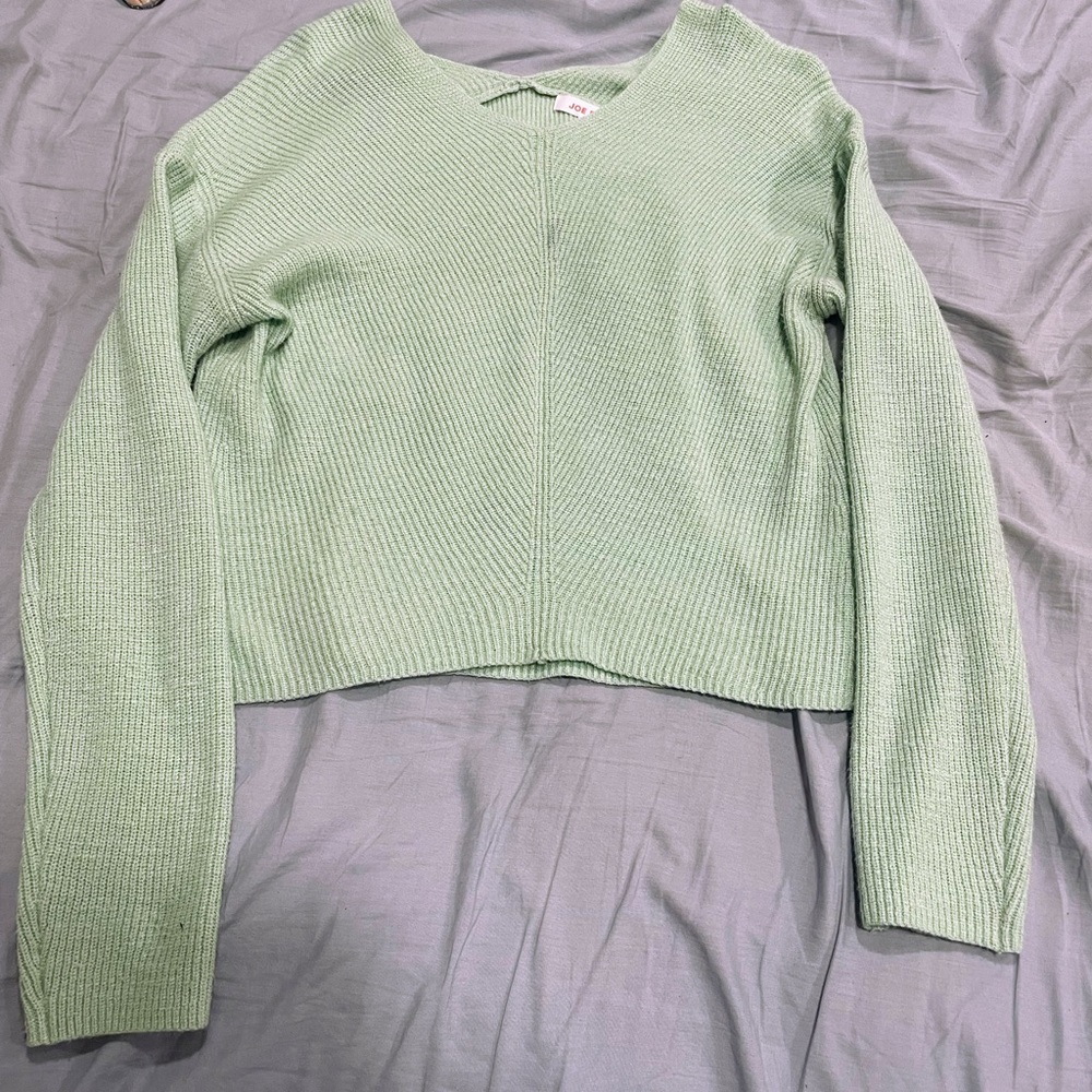 Joe Fresh Light Green V-Neck Sweater